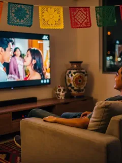 Persona viendo doramas en HD en México, disfrutando de una imagen clara y sin interrupciones.