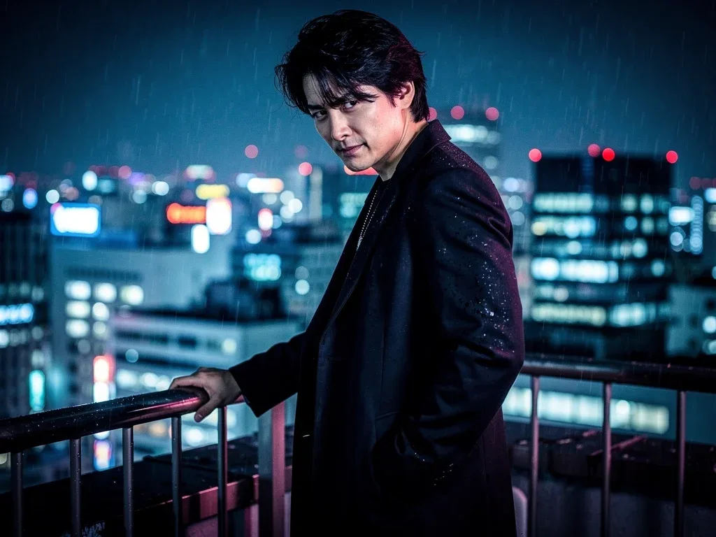 Cunning protagonist executing a revenge plan in a modern city setting.