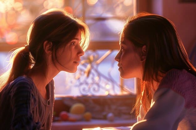 A close-up shot of the two main characters in [Dorama Title] sharing a significant moment, such as a confession or a confrontation. The lighting should be dramatic, emphasizing the emotions conveyed in the scene.
