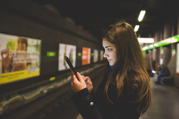 A person using their smartphone to stream K-Dramas on a train, with a focus on data-saving options enabled, such as offline downloads and lower video quality settings.