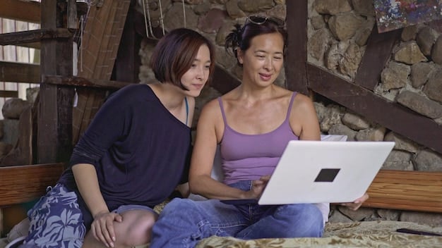 A person actively participating in an online K-drama forum on a laptop, with various discussion threads and fan artworks visible on the screen. The image emphasizes the interactive nature of K-drama fan communities.