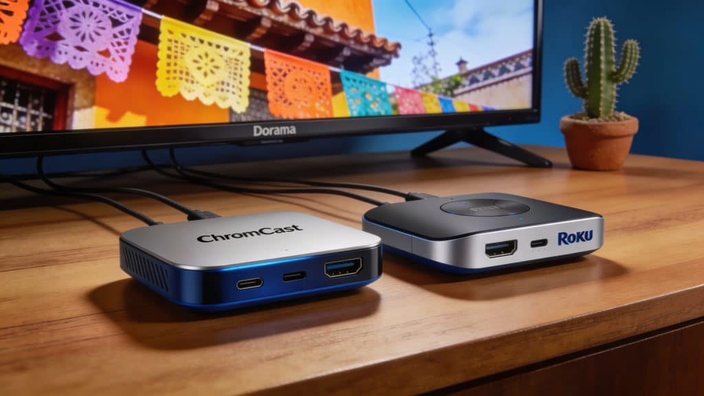 Comparativa de dispositivos 2026: Chromecast vs. Roku para Doramas en México